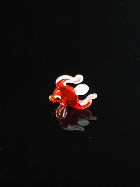 Red Glass Fish Figurine, Handmade Murano Quality Design - Small