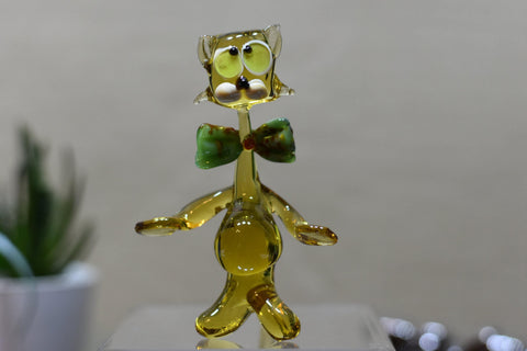 Glass Cat Figurine, Collectible Glass Cat, Murano Quality Gift At A Fraction Of The Price, Handcrafted In Ukraine