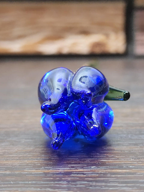 Blue Glass Tulip - Handcrafted Long Stem Flower