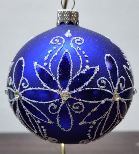 Glass Ornament Flower Design