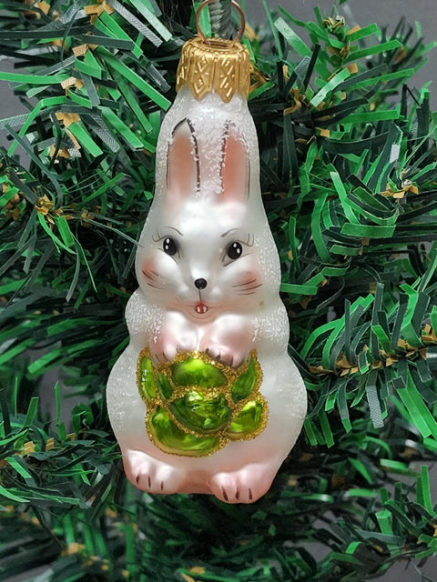 Rabbit Glass Shape Ornament