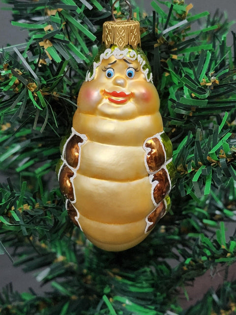 Caterpillar Glass Shape Ornament