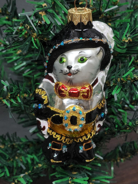 Cat Glass Shape Ornament