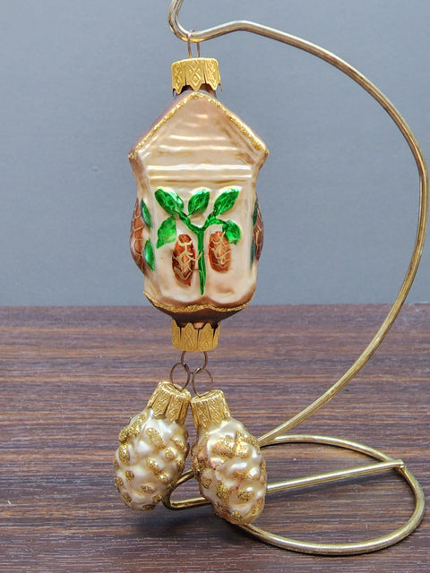 Hand Decorated Glass Keepsake Ornament - Charming Cuckoo Clock Design