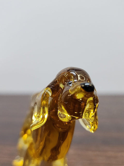 Naturally Colored Glass Figurine - Handcrafted - Hound Design