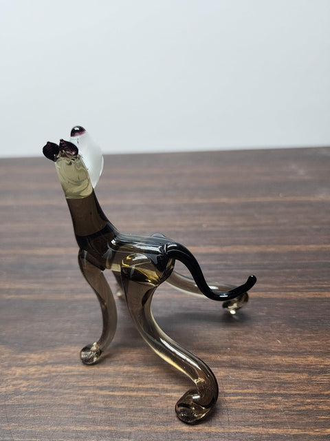 Naturally Colored Glass Figurine - Handcrafted - Great Dane Design