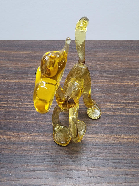 Naturally Colored Glass Figurine - Handcrafted - Cat Design