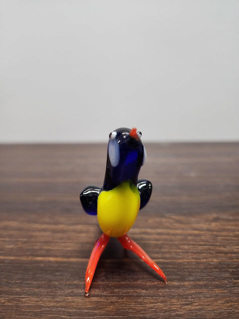 Naturally Colored Glass Figurine - Handcrafted - Bird Design