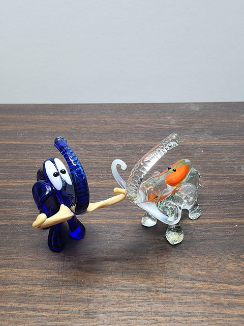 Naturally Colored Glass Figurine - Handcrafted - Mastodon Design