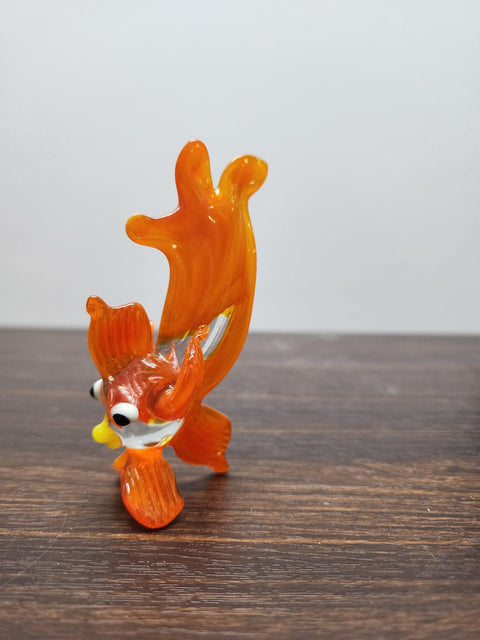 Naturally Colored Glass Figurine - Handcrafted - Fish Design