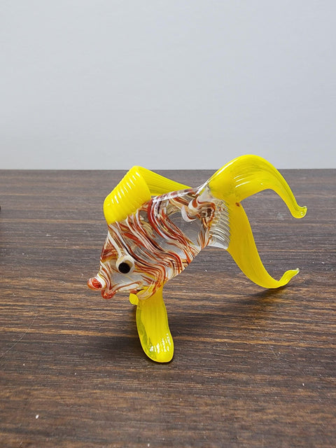 Naturally Colored Glass Figurine - Handcrafted - Fish Design