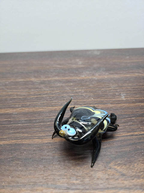 Naturally Colored Glass Figurine - Handcrafted - Beetle Design