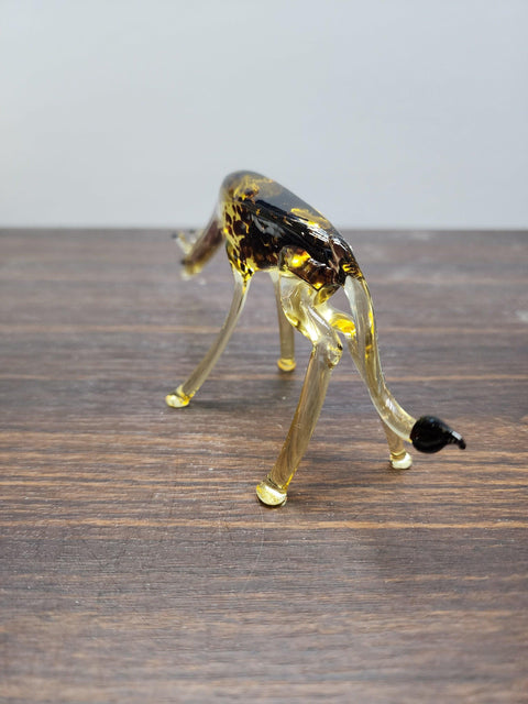 Naturally Colored Glass Figurine - Handcrafted - Giraffe Design