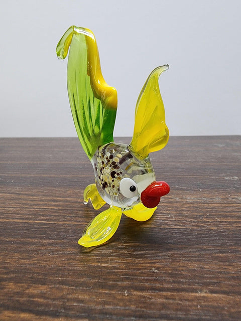 Naturally Colored Glass Figurine - Handcrafted - Fish Design