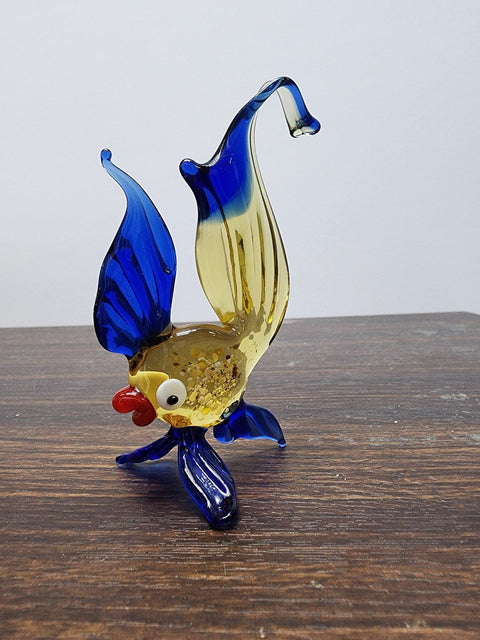 Naturally Colored Glass Figurine - Handcrafted - Fish Design