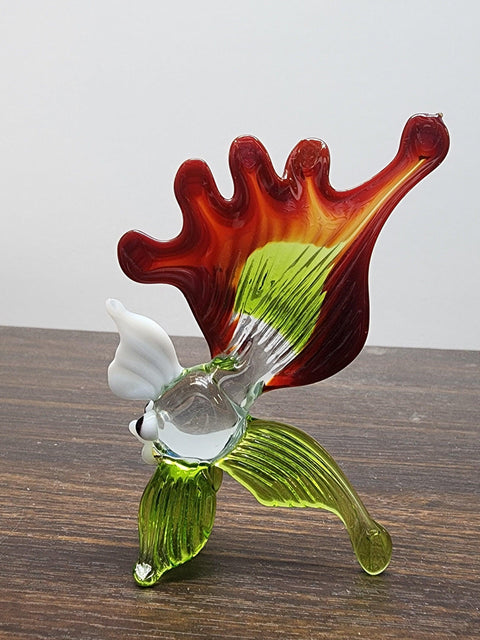 Naturally Colored Glass Figurine - Handcrafted - Fish Design