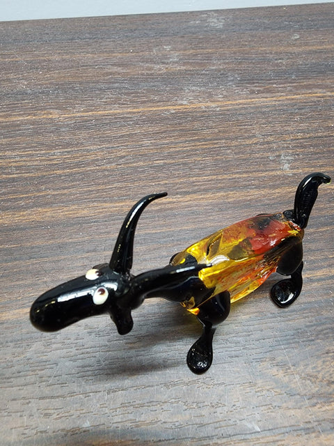 Naturally Colored Glass Figurine - Handcrafted - Goat Design