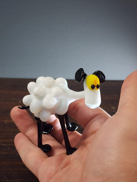 Sheep Glass Animal Figurine