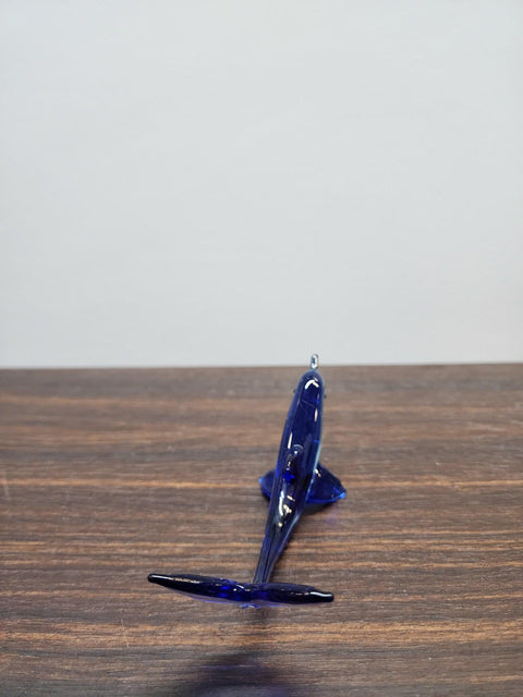 Naturally Colored Glass Figurine - Handcrafted - Dolphin Design