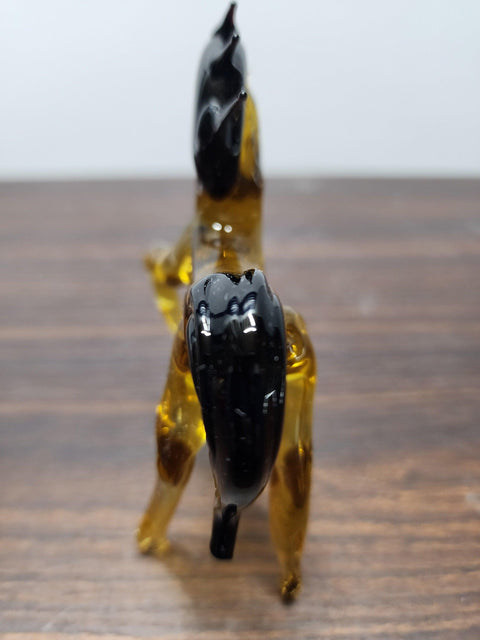 Naturally Colored Glass Figurine - Handcrafted - Horse Design