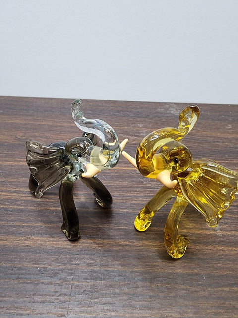 Elephant Glass Animal Figurine