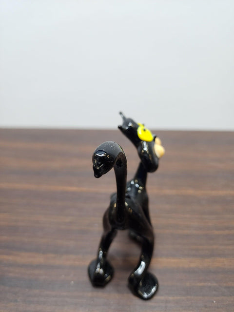 Naturally Colored Glass Figurine - Handcrafted - Cat Design