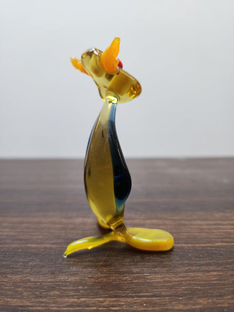 Naturally Colored Glass Figurine - Handcrafted - Clown Design