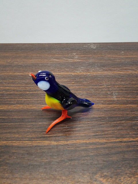 Naturally Colored Glass Figurine - Handcrafted - Bird Design