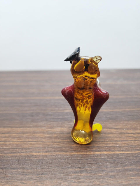 Naturally Colored Glass Figurine - Handcrafted - Owl Design