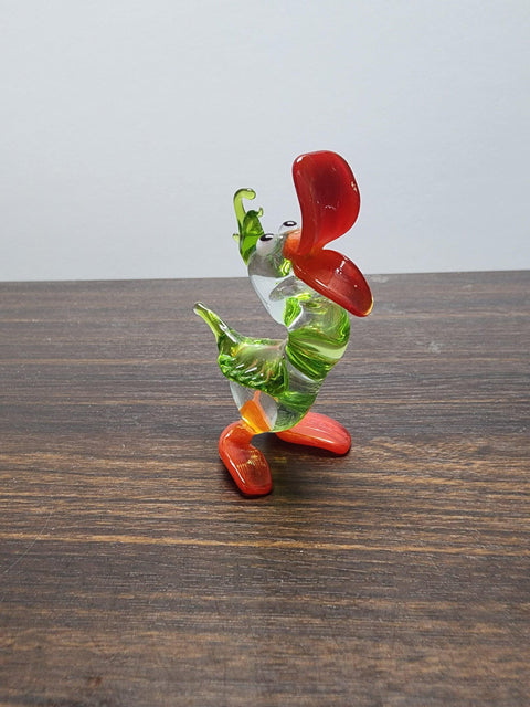 Naturally Colored Glass Figurine - Handcrafted - Duck Design