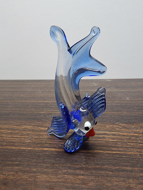 Naturally Colored Glass Figurine - Handcrafted - Fish Design