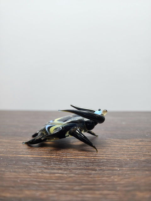 Naturally Colored Glass Figurine - Handcrafted - Beetle Design