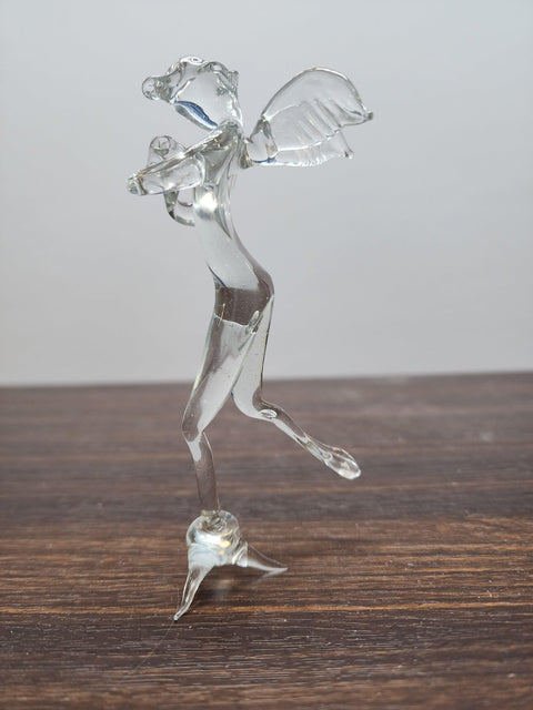 Naturally Colored Glass Figurine - Handcrafted - Angel Design