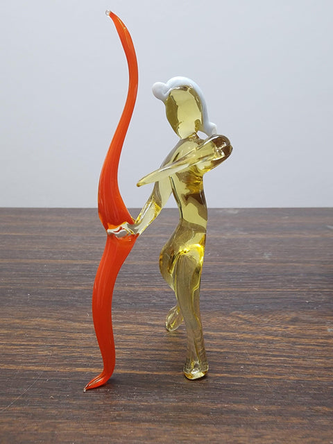 Naturally Colored Glass Figurine - Handcrafted - Hunter Design