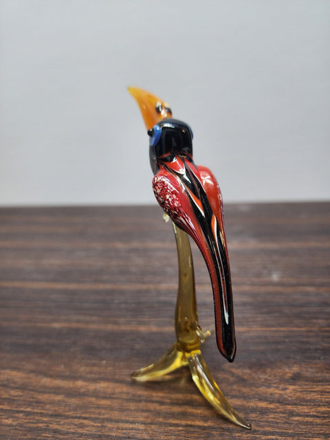 Naturally Colored Glass Figurine - Handcrafted - Toucan Design