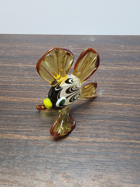 Naturally Colored Glass Figurine - Handcrafted - Fish Design