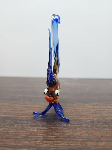 Naturally Colored Glass Figurine - Handcrafted - Fish Design