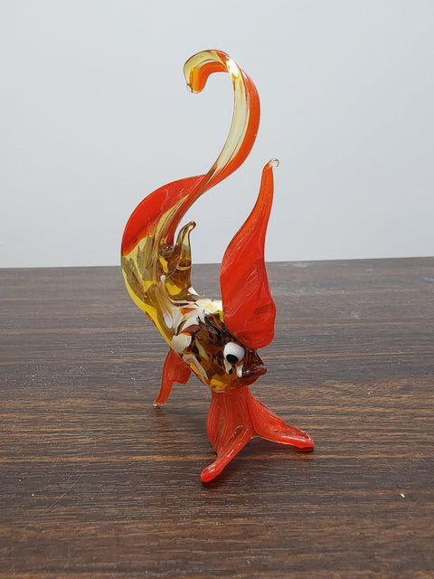 Naturally Colored Glass Figurine - Handcrafted - Fish Design