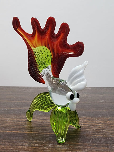 Naturally Colored Glass Figurine - Handcrafted - Fish Design