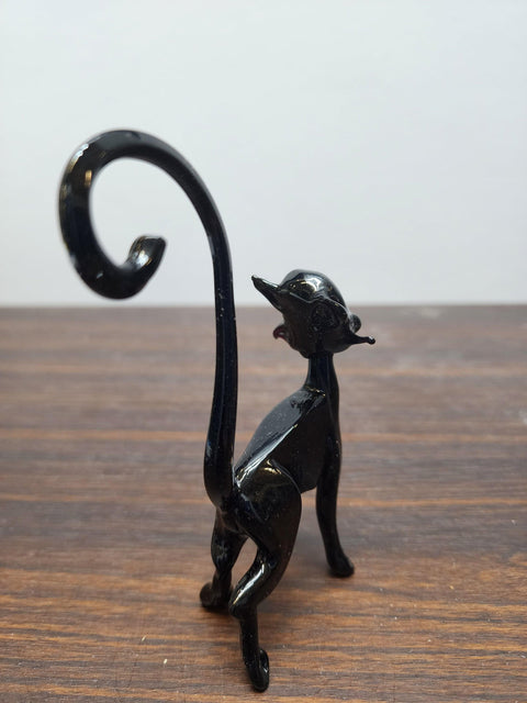 Naturally Colored Glass Figurine - Handcrafted - Cat Design