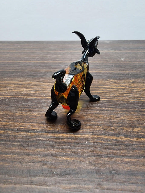 Naturally Colored Glass Figurine - Handcrafted - Goat Design